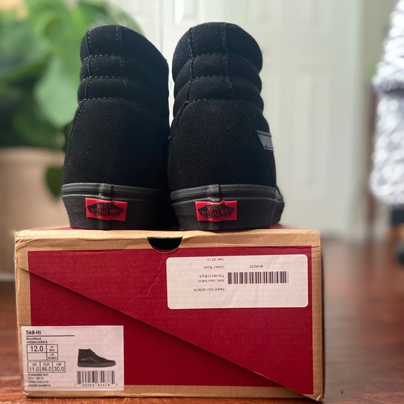 Vans Sk8 Hi Black Suede SZ 12 NWT - Picture 4 of 6